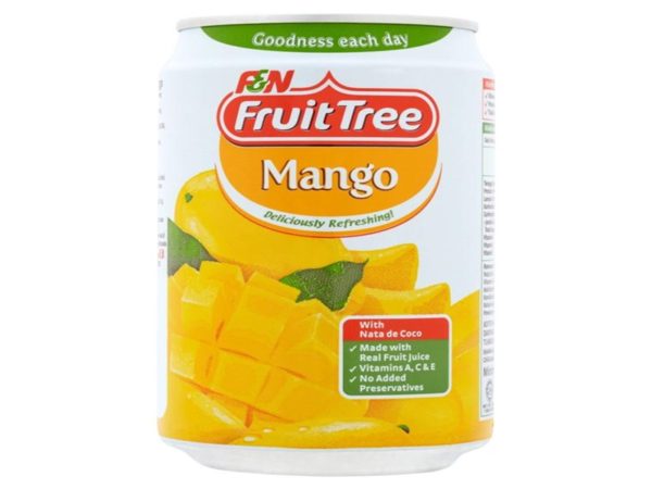F&N FRUIT TREE MANGO JUICE DRINK WITH NATA DE COCO CAN
